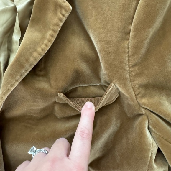 Mossimo Dutti Velvet Blazer Camel Tan Size 8 - Picture 6 of 11